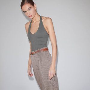 Out From Under Jackie Seamless Halter Bra Olive